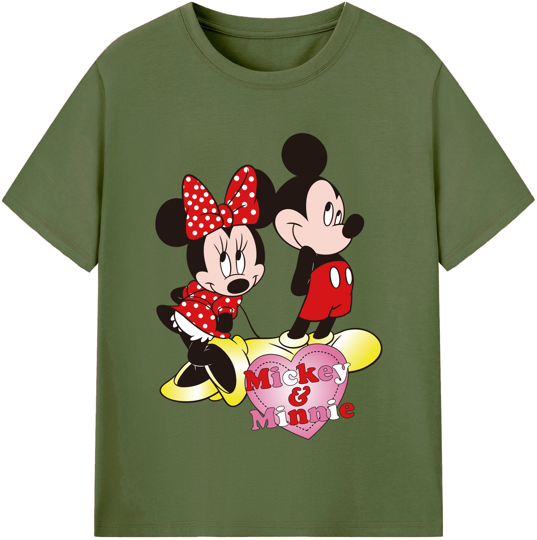 （画像用） ミッキーマウス Mickey Mouse 綿100％半袖Tシャツ（フロントプリント）